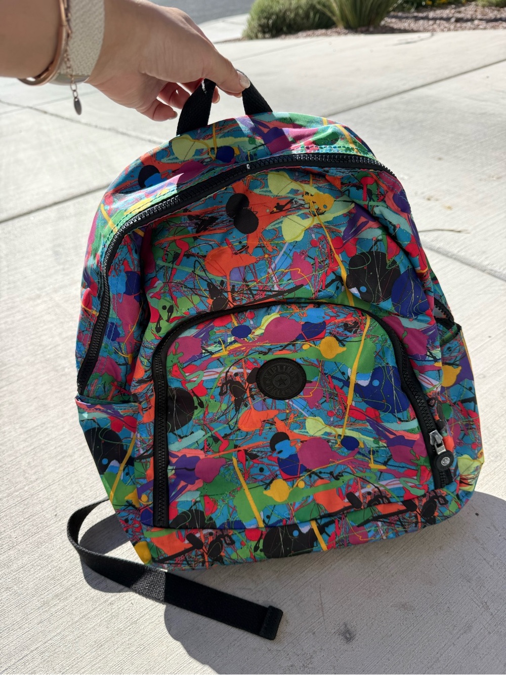 Kipling art party hike backpack
